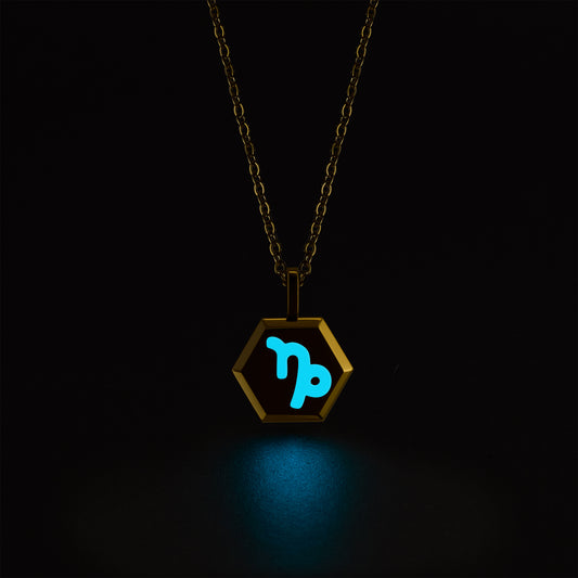 Capricorn Zodiac Pendant Necklace (Gold / Silver)