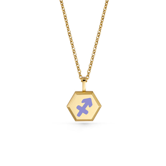 Sagittarius Zodiac Pendant Necklace (Gold / Silver)
