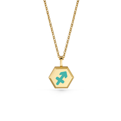 Sagittarius Zodiac Pendant Necklace (Gold / Silver)
