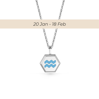 Aquarius Zodiac Pendant Necklace
