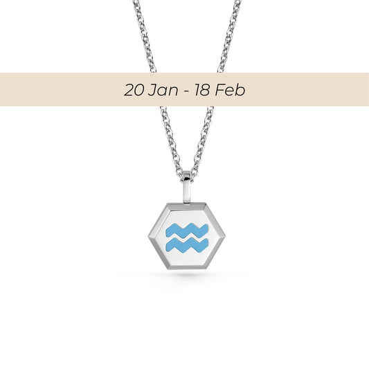 Aquarius Zodiac Pendant Necklace