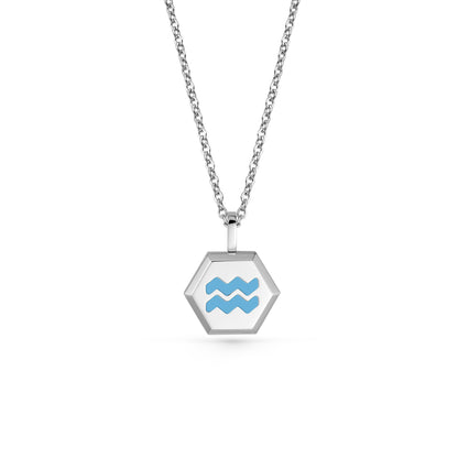 Aquarius Zodiac Pendant Necklace (Gold / Silver)