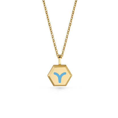 Aries Zodiac Pendant Necklace (Gold / Silver)