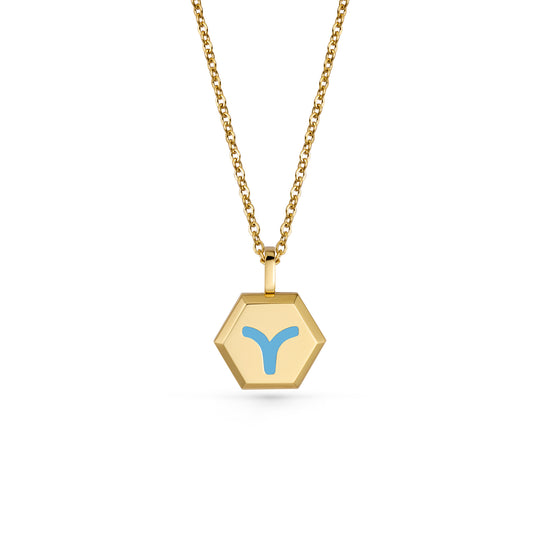 Aries Zodiac Pendant Necklace (Gold / Silver)