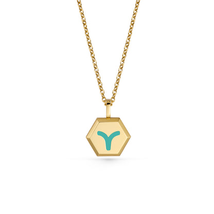 Aries Zodiac Pendant Necklace (Gold / Silver)