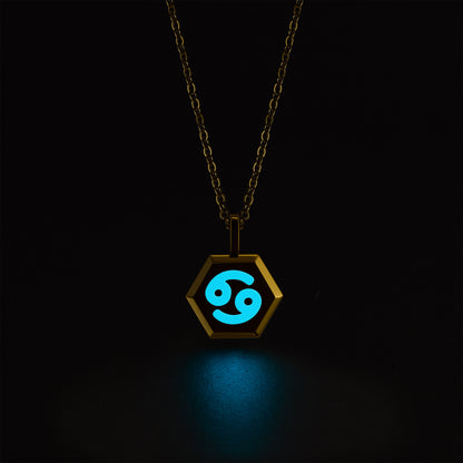 Cancer Zodiac Pendant Necklace (Gold / Silver)