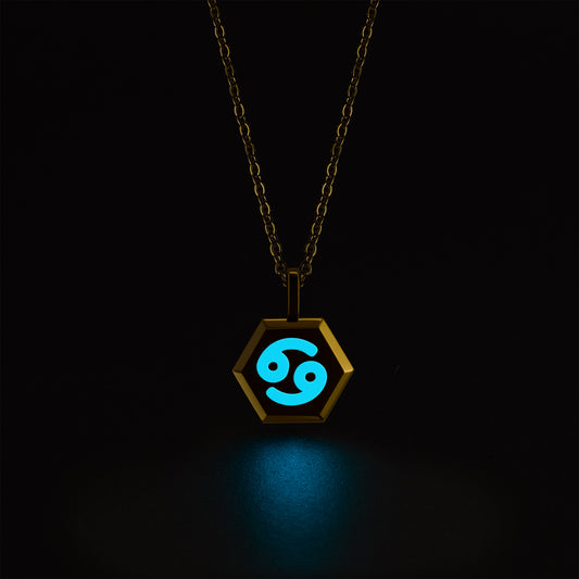 Cancer Zodiac Pendant Necklace (Gold / Silver)