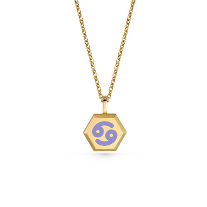Cancer Zodiac Pendant Necklace (Gold / Silver)