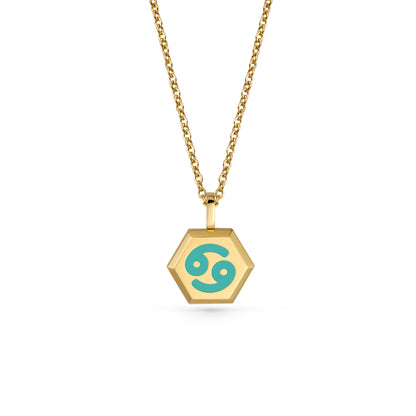 Cancer Zodiac Pendant Necklace (Gold / Silver)