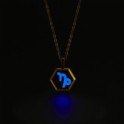 Capricorn Zodiac Pendant Necklace (Gold / Silver)