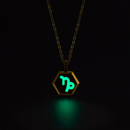 Capricorn Zodiac Pendant Necklace (Gold / Silver)
