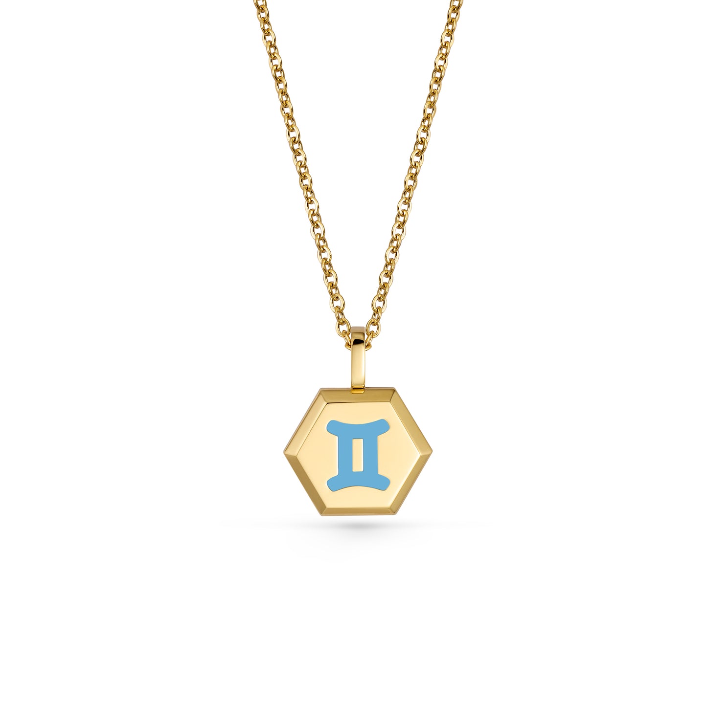 Gemini Zodiac Pendant Necklace (Gold / Silver)