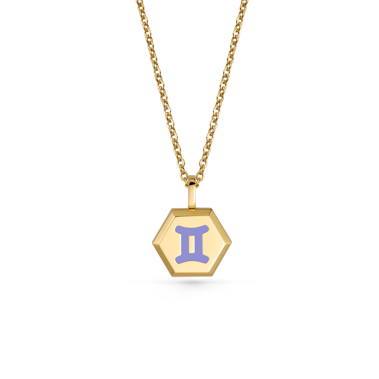 Gemini Zodiac Pendant Necklace (Gold / Silver)