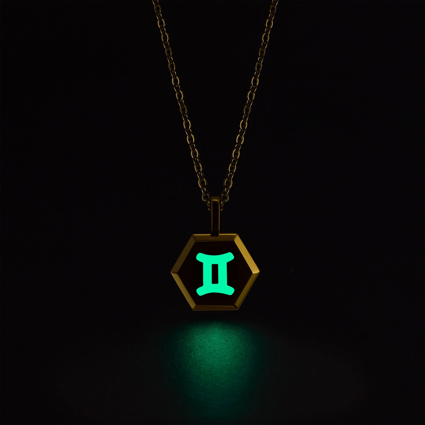 Gemini Zodiac Pendant Necklace (Gold / Silver)