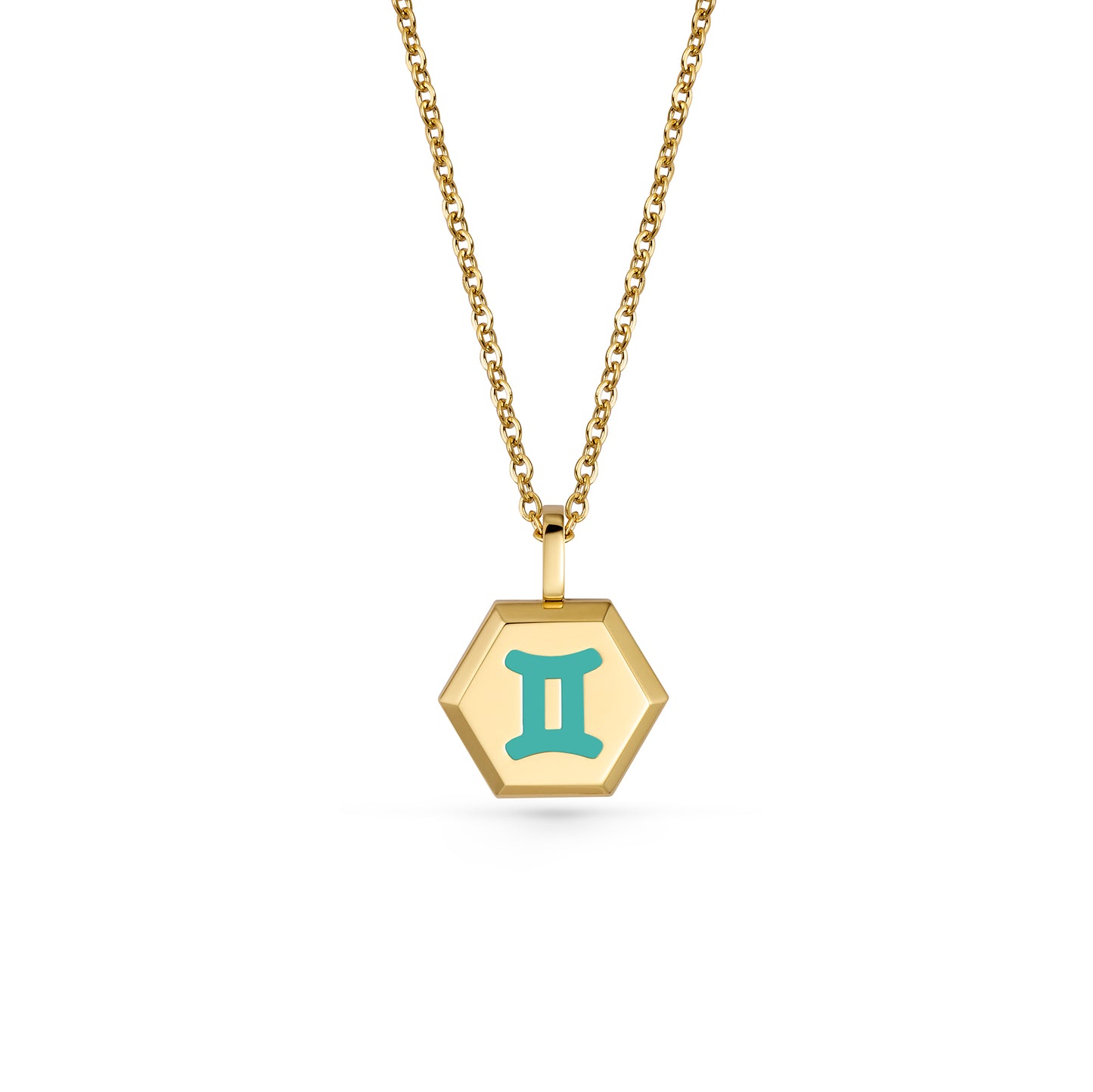 Gemini Zodiac Pendant Necklace (Gold / Silver)
