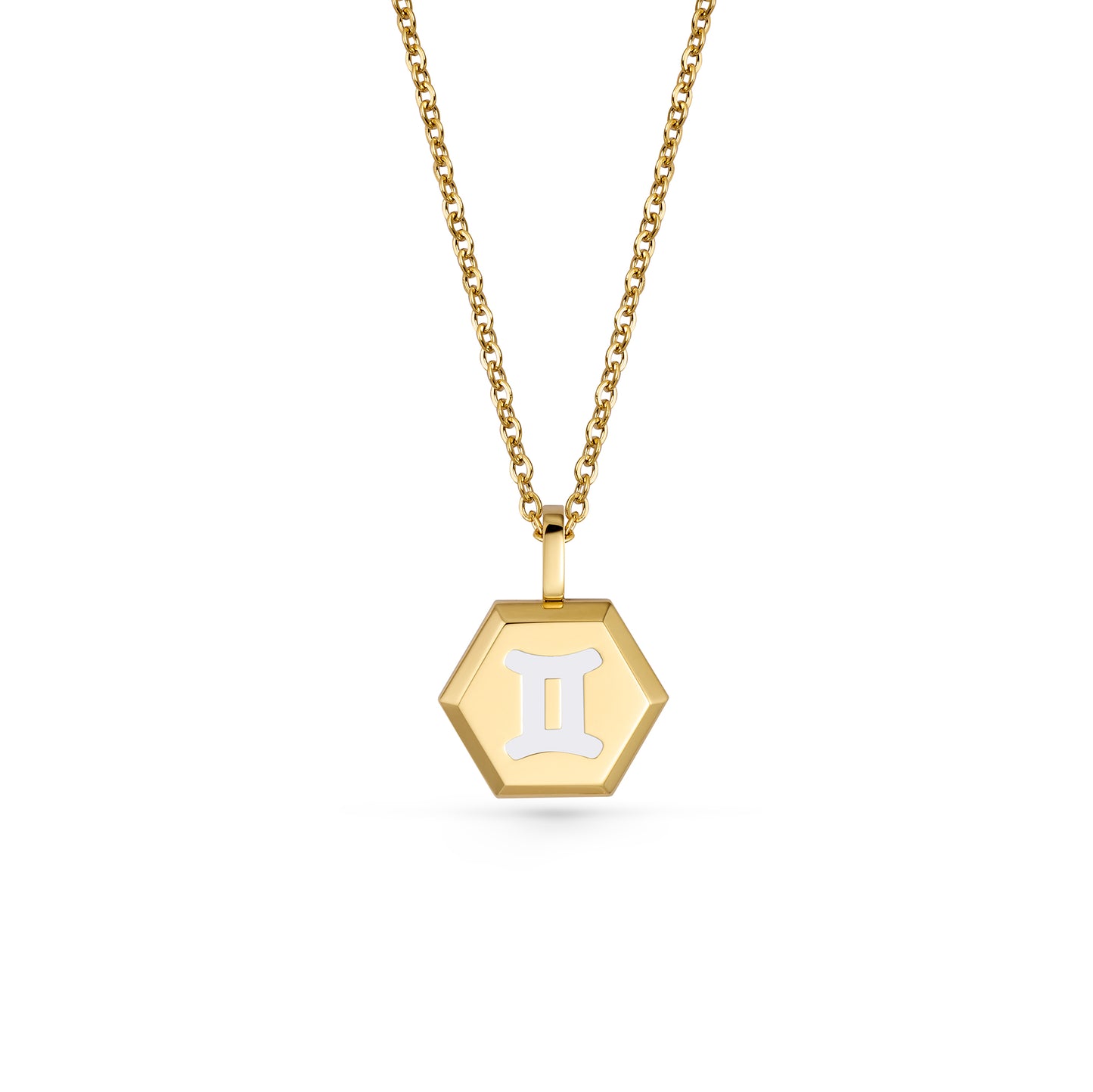 Gemini Zodiac Pendant Necklace (Gold / Silver)