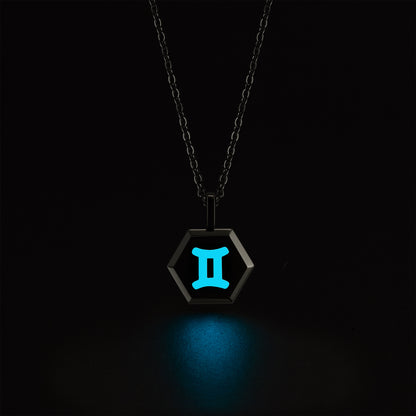 Gemini Zodiac Pendant Necklace (Gold / Silver)