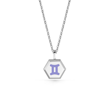 Gemini Zodiac Pendant Necklace (Gold / Silver)
