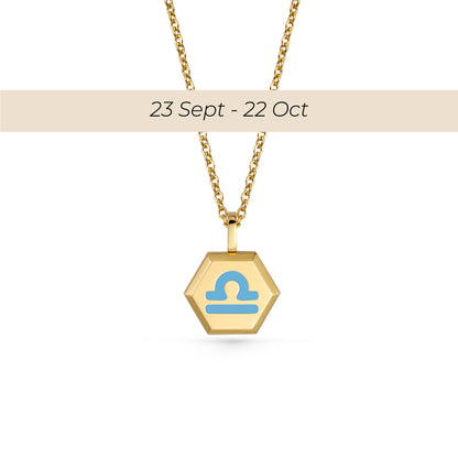 Libra Zodiac Pendant Necklace