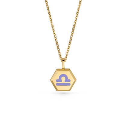 Libra Zodiac Pendant Necklace (Gold / Silver)