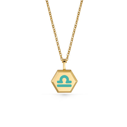 Libra Zodiac Pendant Necklace (Gold / Silver)