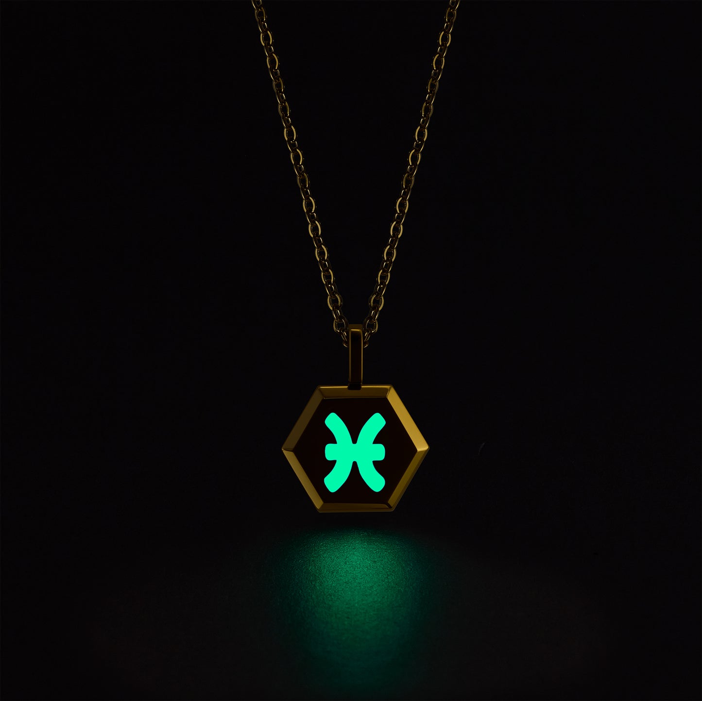 Pisces Zodiac Pendant Necklace (Gold / Silver)