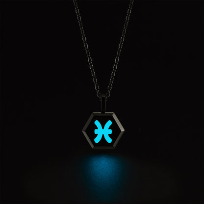 Pisces Zodiac Pendant Necklace (Gold / Silver)