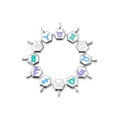 Individual zodiac pendants on Silver in multiple colours