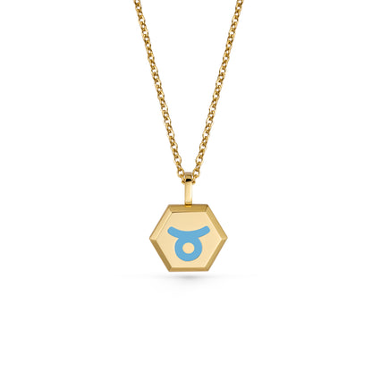 Taurus Zodiac Pendant Necklace (Gold / Silver)