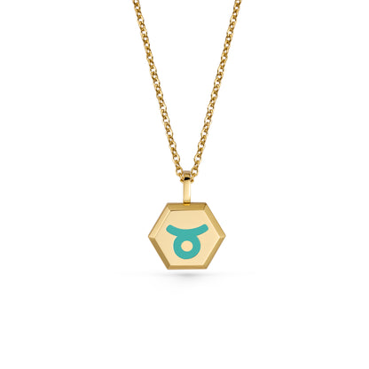 Taurus Zodiac Pendant Necklace (Gold / Silver)