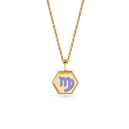 Virgo Zodiac Pendant Necklace (Gold / Silver)