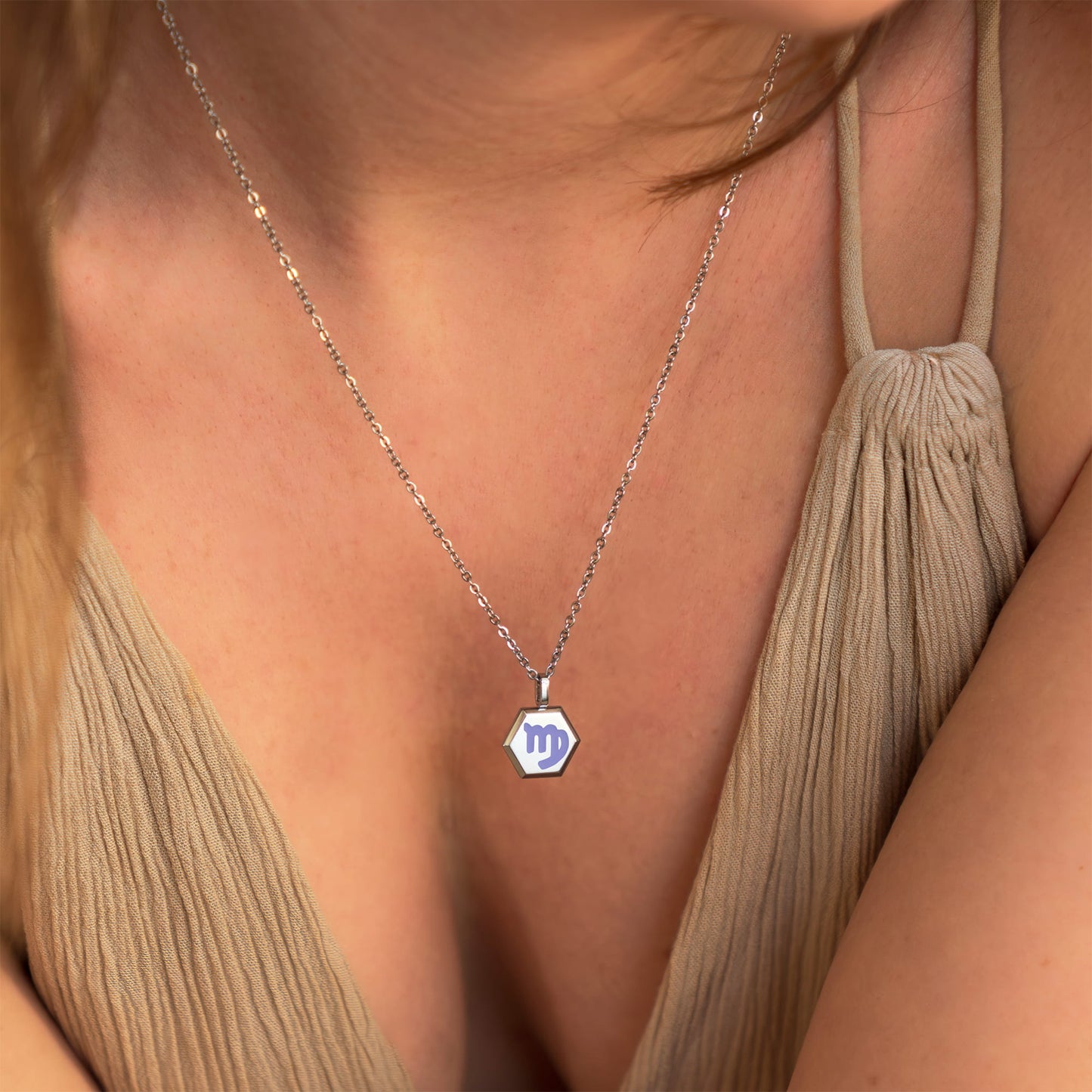 Virgo Zodiac Pendant Necklace